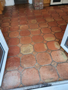 Restoring terracotta tiles Datchworth